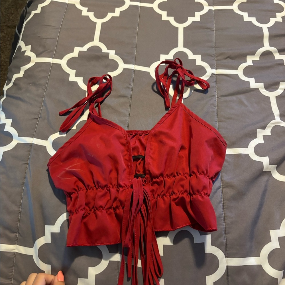 Stylish Red Women's Top